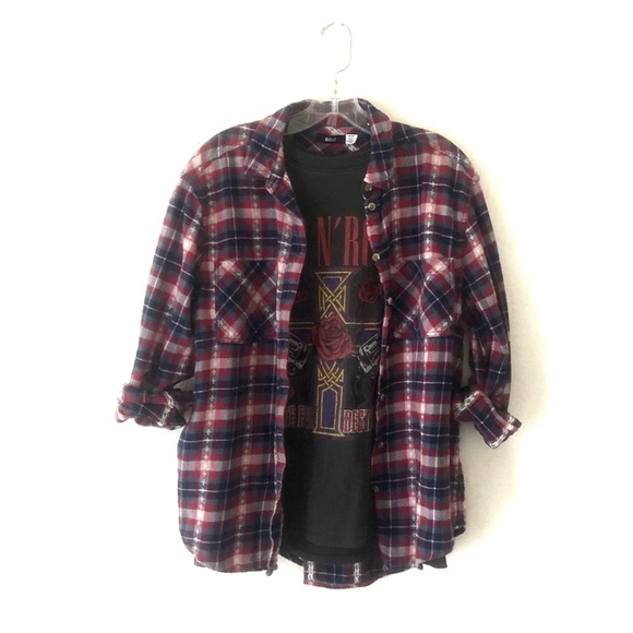 Urban Outfitters Tops - URBAN OUTFITTERS • oversized plaid flannel shirt